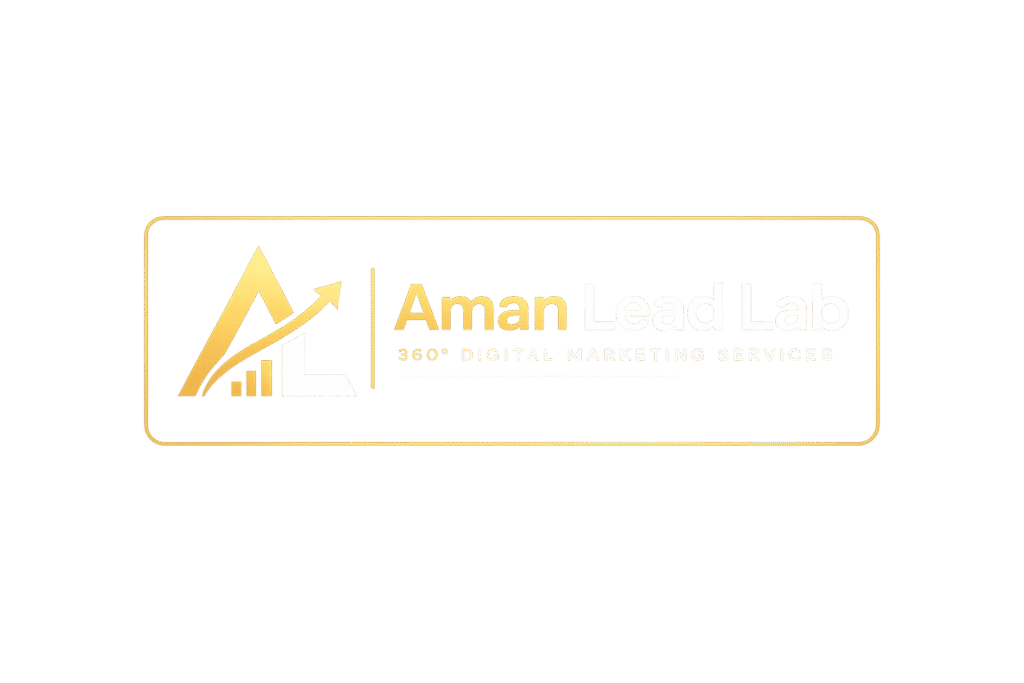 Aman Lead Lab logo with growth arrow representing 360 digital marketing services